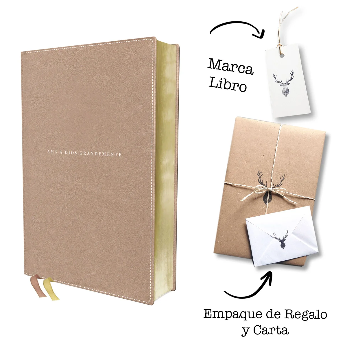 Biblia Ama a Dios Grandemente NBLA – Oro Rosa – Imitación piel